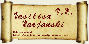 Vasilisa Marjanski vizit kartica
